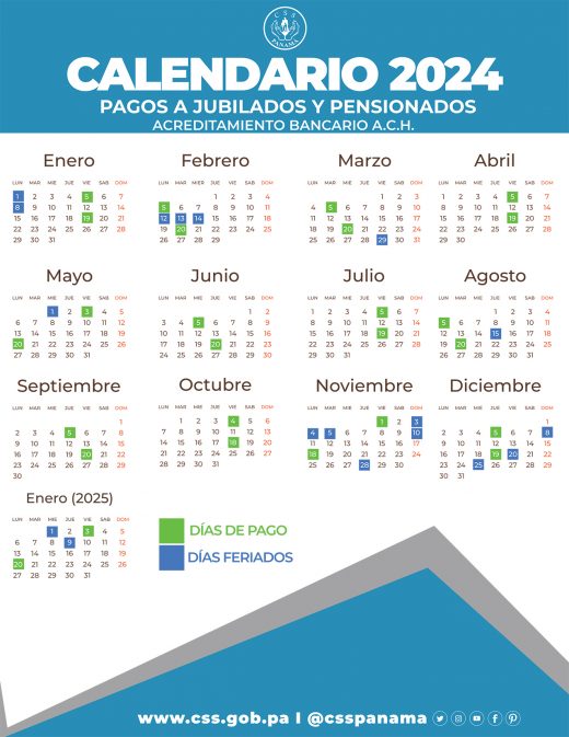 Calendarios de Pago Caja de Seguro Social